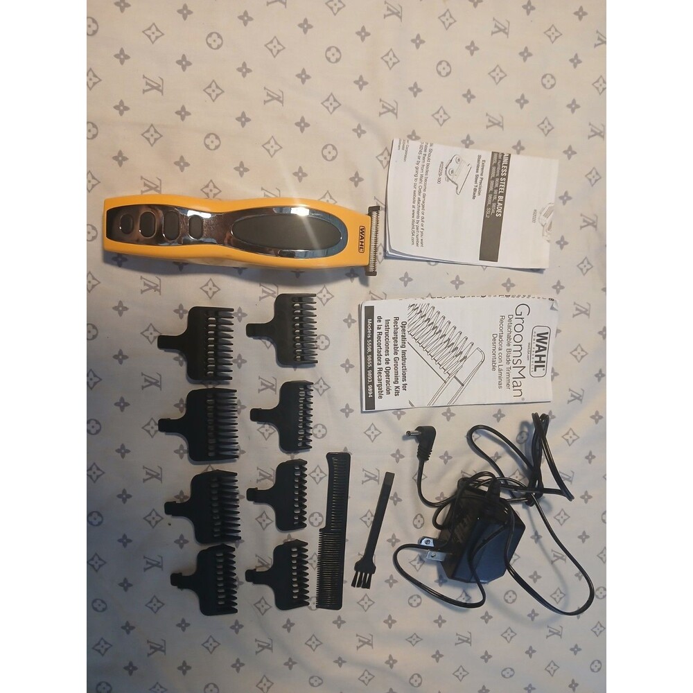 Wahl Groom Pro Head & Body Hair Clipper for Men Barber Cut, Corded,Yellow/Black